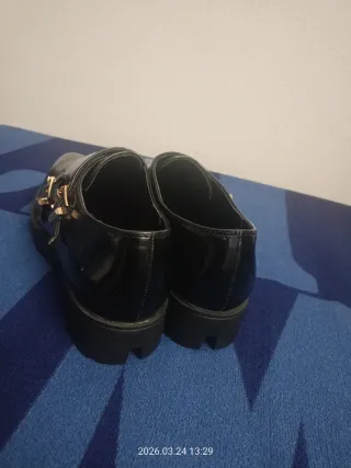 Scarpe Monk Strap Nere con Fibbia Oro n. 41