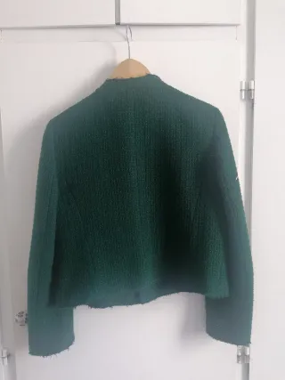 Traje Zara Chaqueta y Falda Verde
