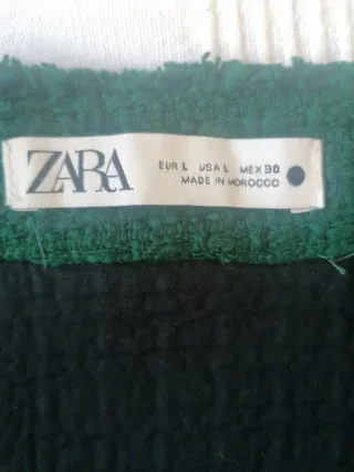 Traje Zara Chaqueta y Falda Verde