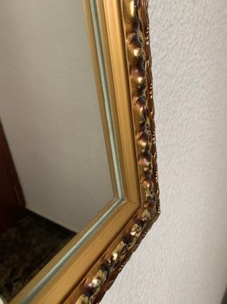 Espejo Marco Dorado y Marrón