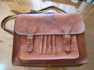 Maletín de cuero auténtico