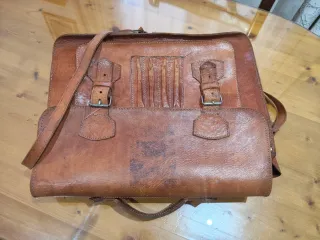 Maletín de cuero auténtico