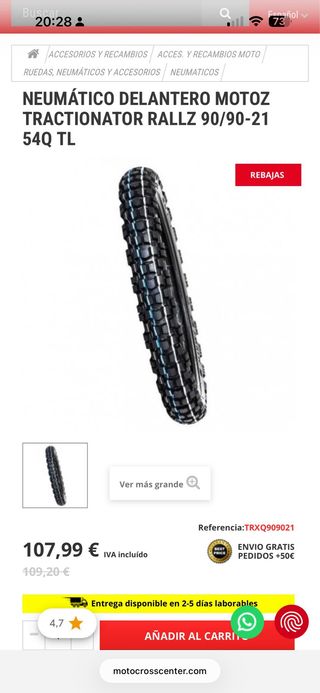 Neumáticos Moto Z Trail/Enduro/Rally