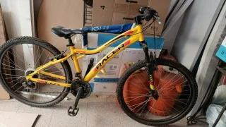 Bicicleta de montaña amarilla Racer 1270