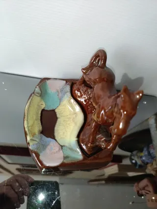 Posacenere ceramica cavallo vintage