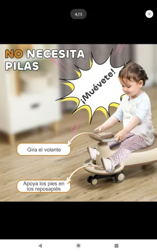 Correpasillos con cuerda, música y luz