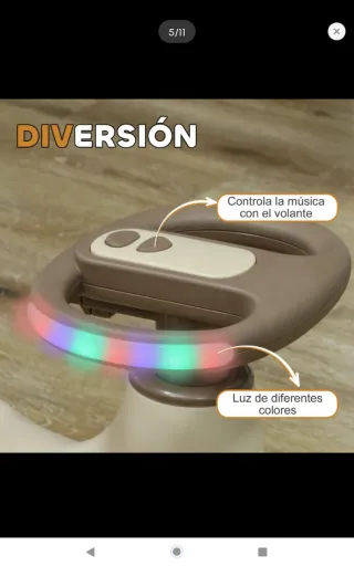 Correpasillos con cuerda, música y luz