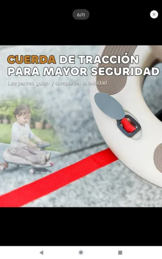 Correpasillos con cuerda, música y luz