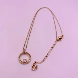 Colgante Swarovski Aro Circonitas Baño Oro