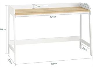 Mesa de escritorio u ordenador en madera-blanco.