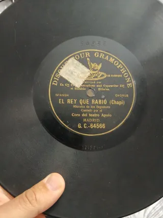 Lote 11 Discos pizarra para Gramofono