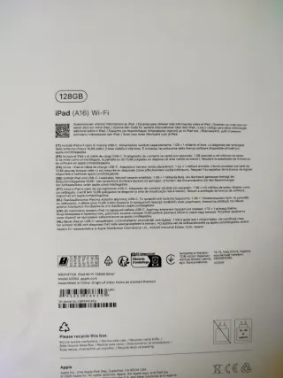 iPad A16 128GB Nuevo