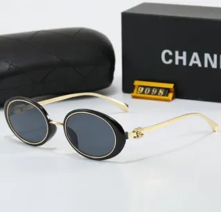 Gafas de Sol Chanel Ovaladas Negro/Dorado