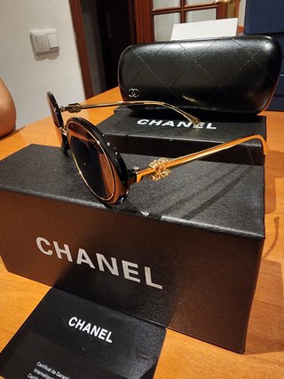 Gafas de Sol Chanel Ovaladas Negro/Dorado