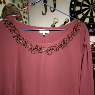 Vestido morado fiesta con pedrería