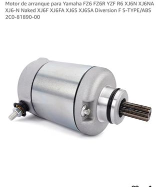 Motor de arranque Yamaha FZ6 FZ6R YZF R6