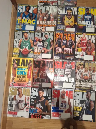16 revistas Slam distintas épocas NBA