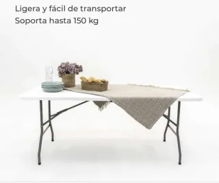 Mesa picnic plegable en resina 180x74x74 cm