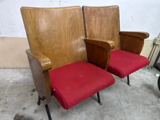 Coppia Sedie Cinema Vintage Originali