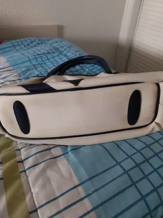 Bolso Piel Guy Laroche Blanco y Azul