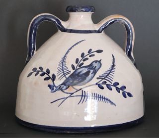 Botijo de cerámica pintado a mano