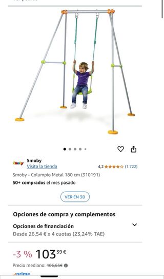 Columpio infantil verde