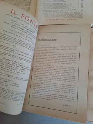 Annata Completa 1955 Rivista IL PONTE