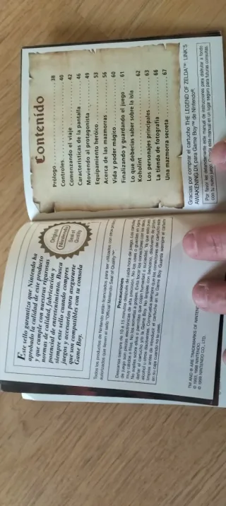 Manual Zelda Link's Awakening DX Game Boy Color