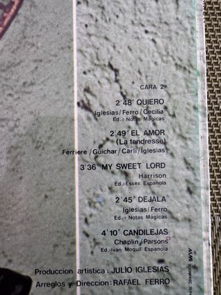 Vinilo Julio Iglesias El Amor