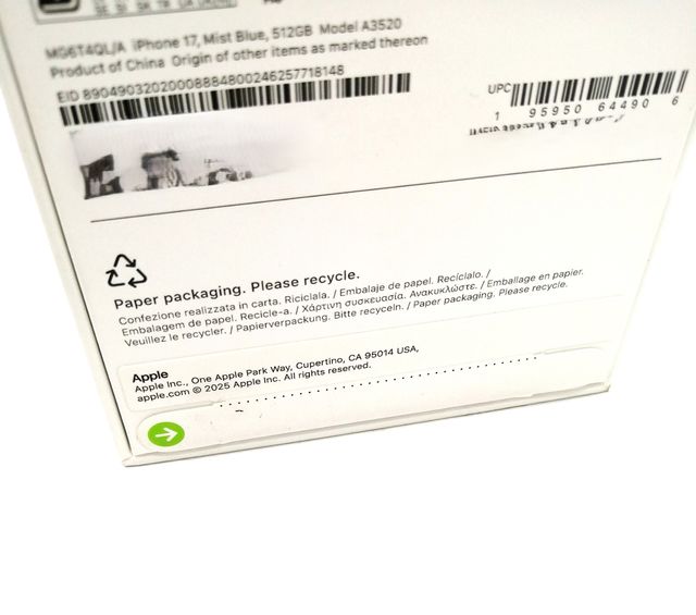 Smartphone Apple Iphone 17 512 GB NUEVO