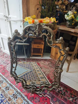 Espejo Antiguo Luis XV bronce