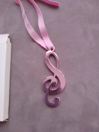 Ciondolo Chiave di Violino Swarovski Rosa