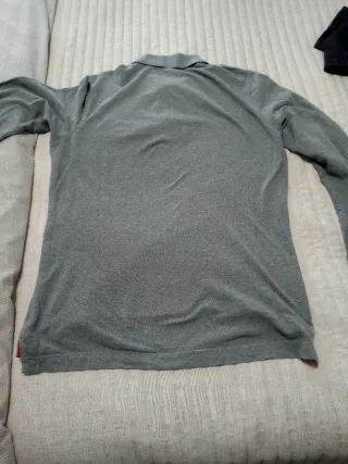 Polo Benetton Gris Manga Larga