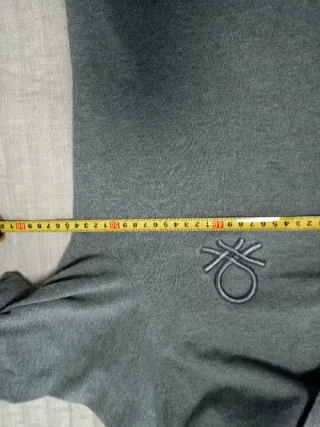 Polo Benetton Gris Manga Larga