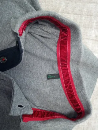 Polo Benetton Gris Manga Larga