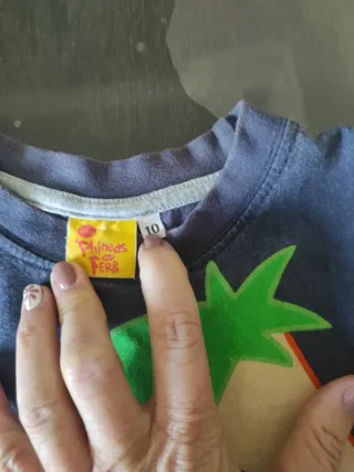 Camiseta Phineas y Ferb niño manga larga 10 años