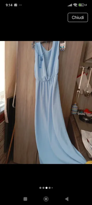 Abito lungo azzurro
