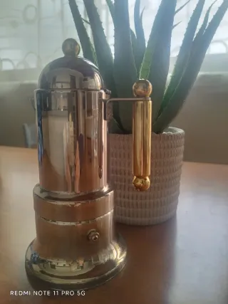 Caffettiera Moka Contessa 4 tazze Acciaio Oro