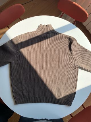 Jersey Zara Cuello Alto Marrón Talla XL