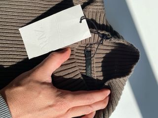 Jersey Zara Cuello Alto Marrón Talla XL