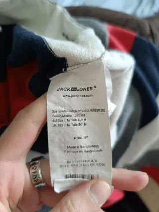 Jersey 100% algodón a rayas, talla M