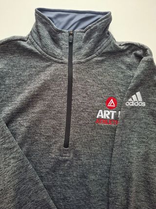 Sudadera Adidas Media Cremallera Gris