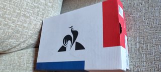 Zapatillas Le Coq Sportif beige y azul
