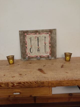 Percha decorativa cubiertos