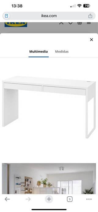 Escritorio blanco Ikea madera