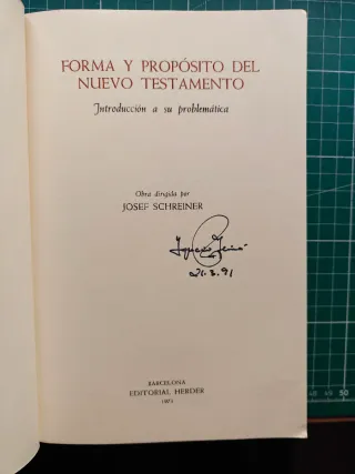 Forma y Propósito del Nuevo Testamento Josef....