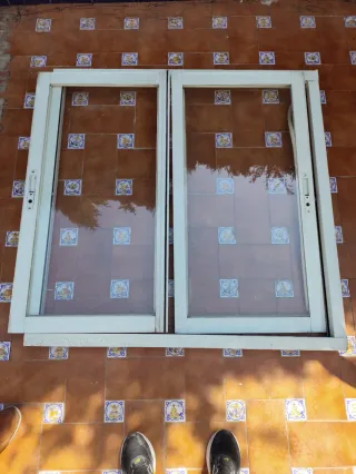 Ventana aluminio sin climalit medida 110×110
