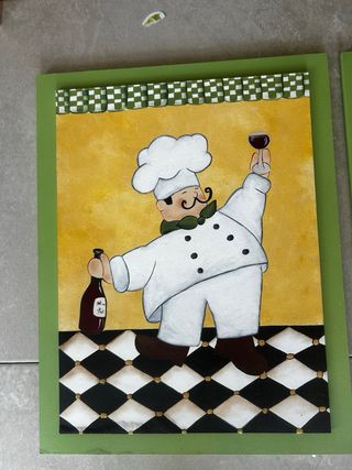 2 Cuadros Cocina Chef