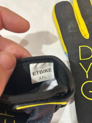 Guantes MTB EBIKE Azul y Amarillo