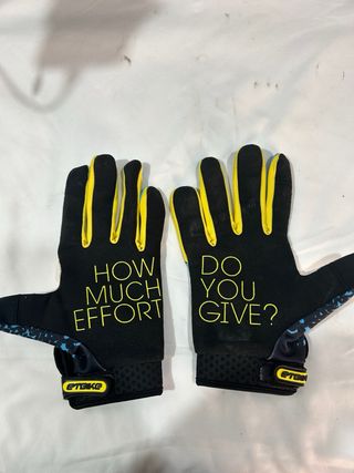 Guantes MTB EBIKE Azul y Amarillo